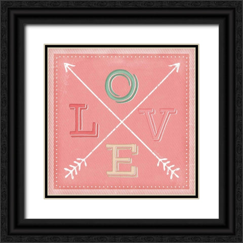 Love Arrows Black Ornate Wood Framed Art Print with Double Matting by Pugh, Jennifer