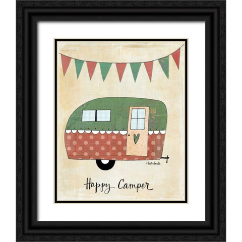 Happy Camper Black Ornate Wood Framed Art Print with Double Matting by Doucette, Katie