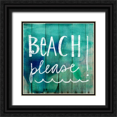 Beach Please! Black Ornate Wood Framed Art Print with Double Matting by Doucette, Katie