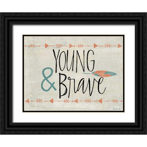 Young and Brave Black Ornate Wood Framed Art Print with Double Matting by Doucette, Katie