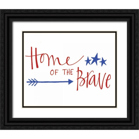 Home of the Brave Black Ornate Wood Framed Art Print with Double Matting by Doucette, Katie