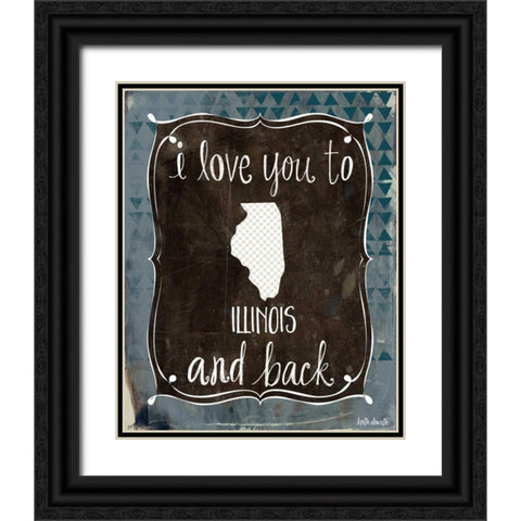Illinois and Back Black Ornate Wood Framed Art Print with Double Matting by Doucette, Katie