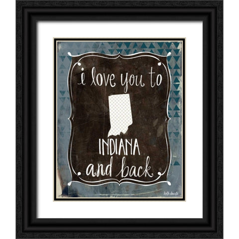 Indiana and Back Black Ornate Wood Framed Art Print with Double Matting by Doucette, Katie