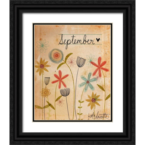 September Black Ornate Wood Framed Art Print with Double Matting by Doucette, Katie