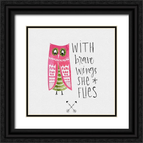 Brave Wings Black Ornate Wood Framed Art Print with Double Matting by Doucette, Katie