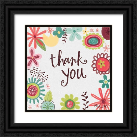 Thank You Black Ornate Wood Framed Art Print with Double Matting by Doucette, Katie