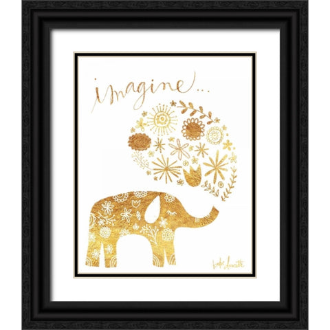 Imagine Elephant Black Ornate Wood Framed Art Print with Double Matting by Doucette, Katie