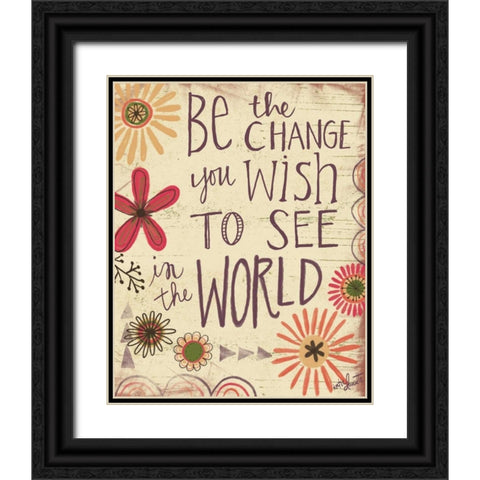 Be the Change Black Ornate Wood Framed Art Print with Double Matting by Doucette, Katie