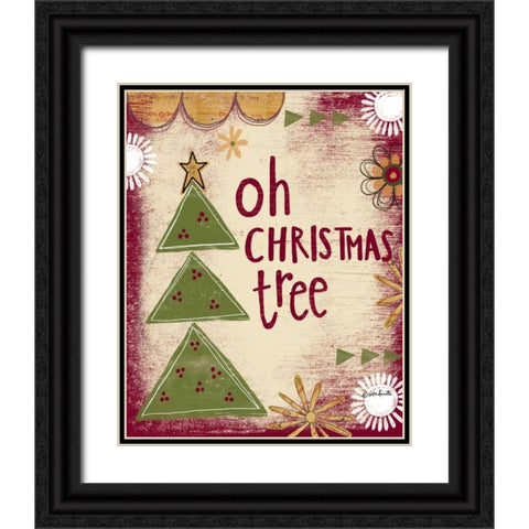 Oh Christmas Tree Black Ornate Wood Framed Art Print with Double Matting by Doucette, Katie