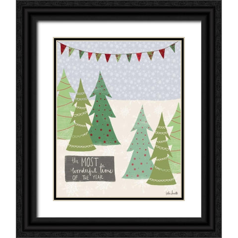 Most Wonderful Time of the Year Black Ornate Wood Framed Art Print with Double Matting by Doucette, Katie
