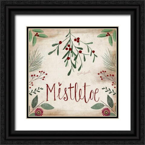 Mistletoe Black Ornate Wood Framed Art Print with Double Matting by Doucette, Katie