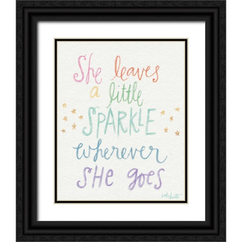 Little Sparkle Black Ornate Wood Framed Art Print with Double Matting by Doucette, Katie