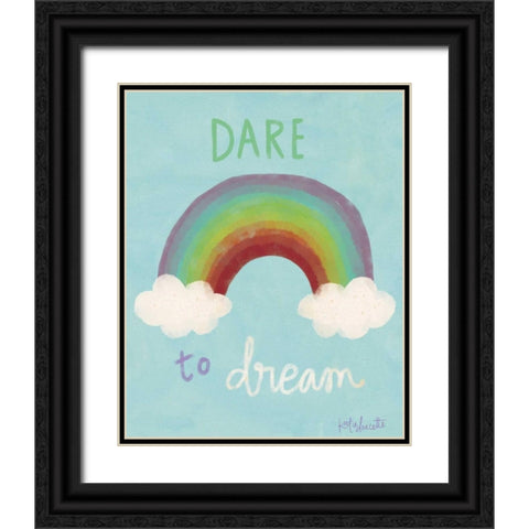 Dare to Dream Black Ornate Wood Framed Art Print with Double Matting by Doucette, Katie