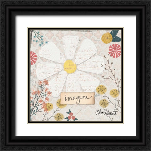 Imagine Daisy Black Ornate Wood Framed Art Print with Double Matting by Doucette, Katie