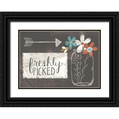 Freshly Picked Black Ornate Wood Framed Art Print with Double Matting by Doucette, Katie