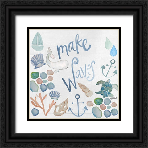Make Waves Black Ornate Wood Framed Art Print with Double Matting by Doucette, Katie
