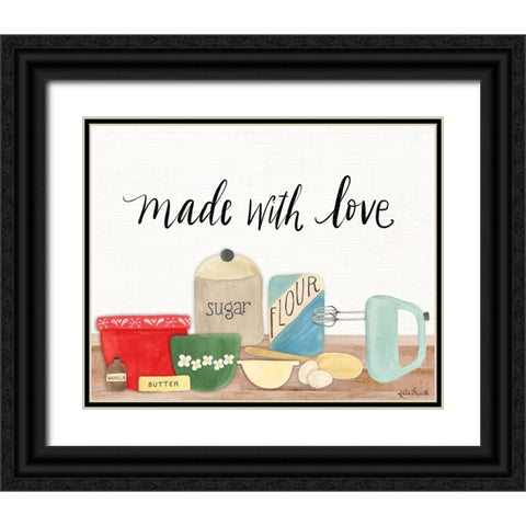 Made with Love Black Ornate Wood Framed Art Print with Double Matting by Doucette, Katie