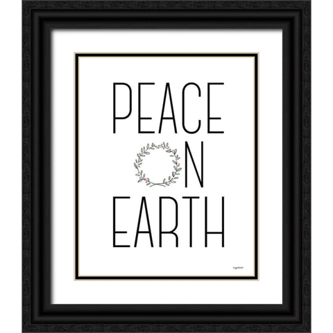 Peace on Earth Black Ornate Wood Framed Art Print with Double Matting by Brown, Kyra