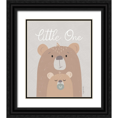Little One Black Ornate Wood Framed Art Print with Double Matting by Brown, Kyra