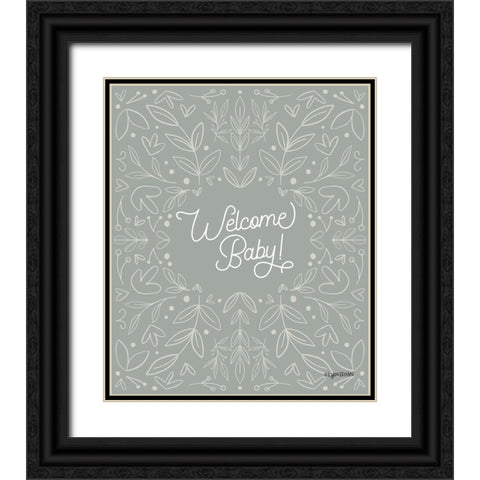 Welcome Baby! Black Ornate Wood Framed Art Print with Double Matting by Brown, Kyra
