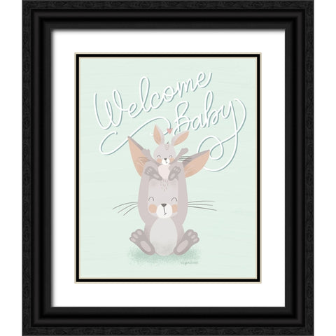 Welcome Baby Black Ornate Wood Framed Art Print with Double Matting by Brown, Kyra