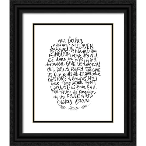 Lords Prayer Black Ornate Wood Framed Art Print with Double Matting by Brown, Kyra