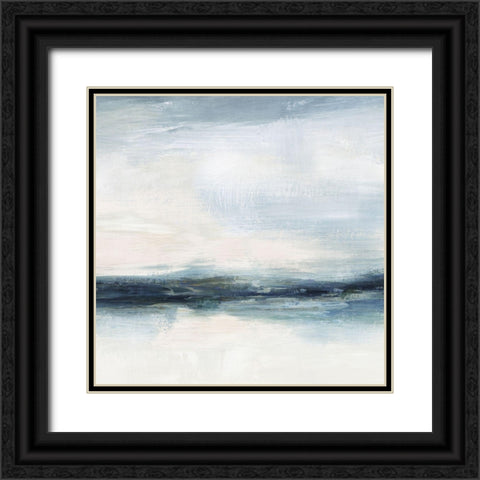 Coastal Air I Black Ornate Wood Framed Art Print with Double Matting by Blue, Nina