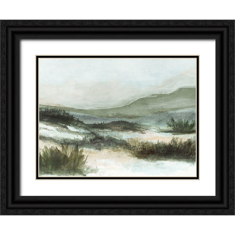 Lush Landscape I Black Ornate Wood Framed Art Print with Double Matting by Blue, Nina