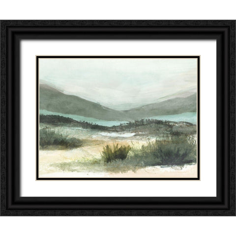 Lush Landscape II Black Ornate Wood Framed Art Print with Double Matting by Blue, Nina