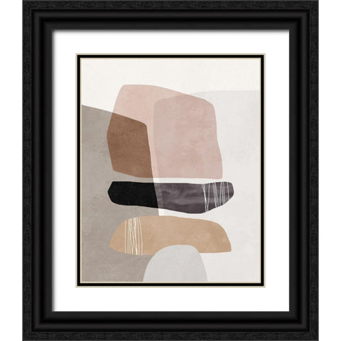 Elemental Phase I Black Ornate Wood Framed Art Print with Double Matting by Blue, Nina