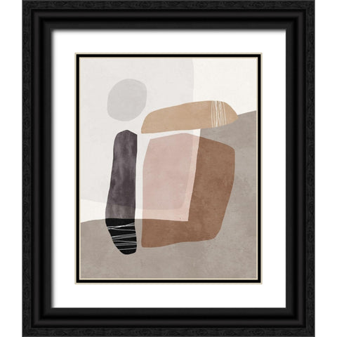 Elemental Phase II Black Ornate Wood Framed Art Print with Double Matting by Blue, Nina