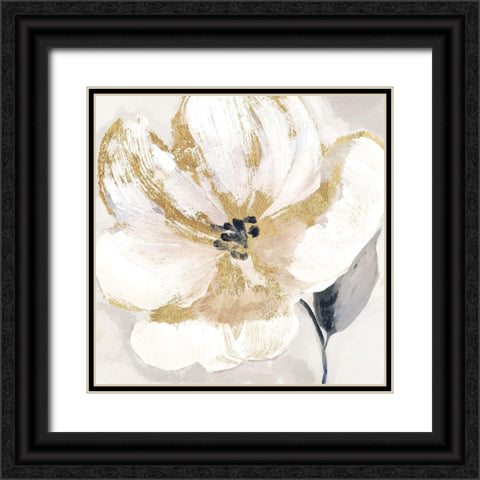 Neutral Bloom Black Ornate Wood Framed Art Print with Double Matting by Blue, Nina