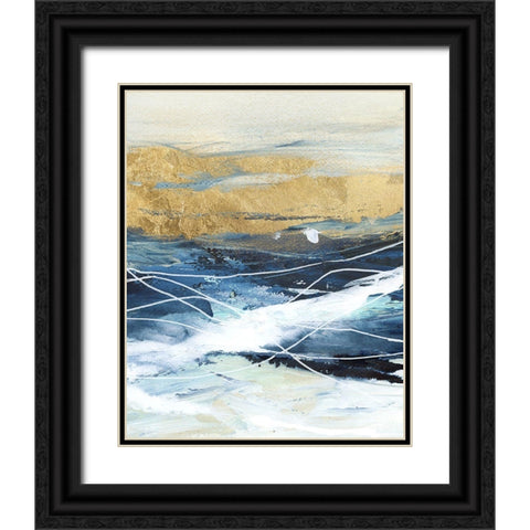 Like a Storm Black Ornate Wood Framed Art Print with Double Matting by Blue, Nina