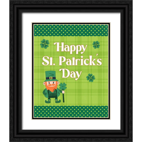St. Patricks Day Black Ornate Wood Framed Art Print with Double Matting by Blue, Nina