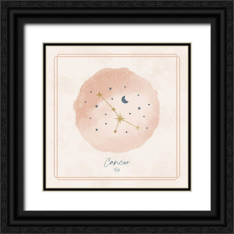 Cancer Black Ornate Wood Framed Art Print with Double Matting by Blue, Nina