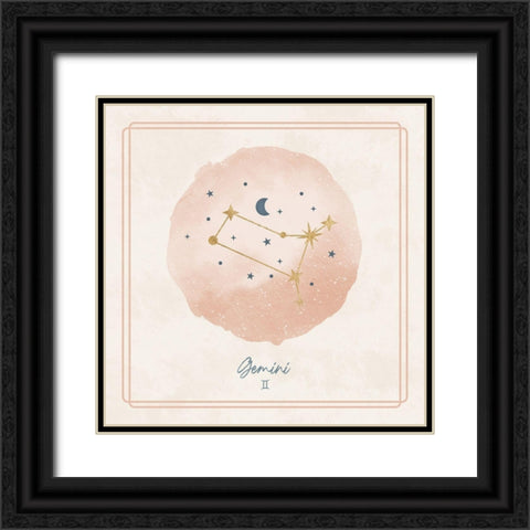 Gemini Black Ornate Wood Framed Art Print with Double Matting by Blue, Nina