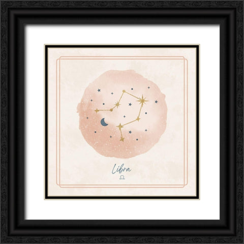 Libra Black Ornate Wood Framed Art Print with Double Matting by Blue, Nina
