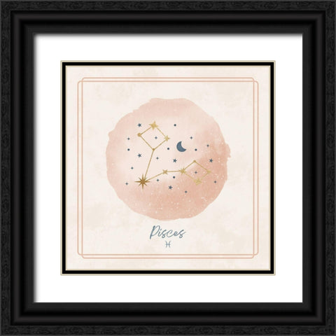 Pisces Black Ornate Wood Framed Art Print with Double Matting by Blue, Nina