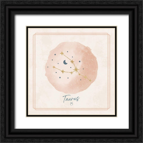 Taurus Black Ornate Wood Framed Art Print with Double Matting by Blue, Nina