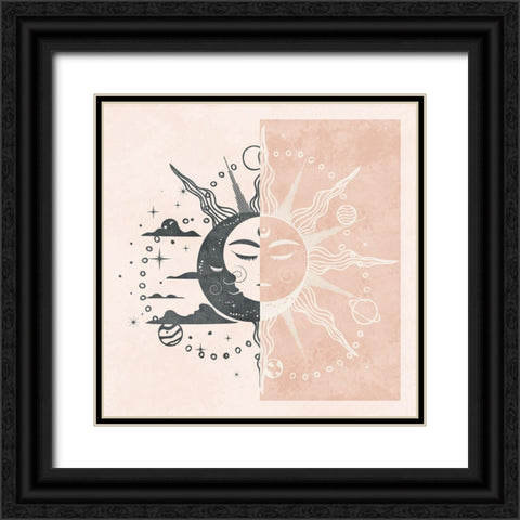 Sun and Moon Black Ornate Wood Framed Art Print with Double Matting by Blue, Nina