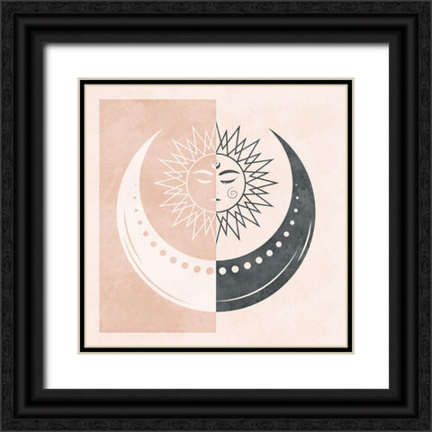 Sun and Moon II Black Ornate Wood Framed Art Print with Double Matting by Blue, Nina