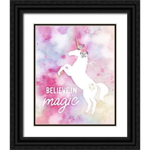 Believe in Magic Black Ornate Wood Framed Art Print with Double Matting by Blue, Nina