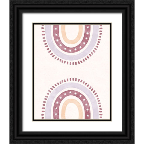 Boho Rainbows II Black Ornate Wood Framed Art Print with Double Matting by Blue, Nina