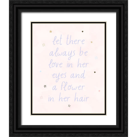 Love and a Flower Black Ornate Wood Framed Art Print with Double Matting by Blue, Nina