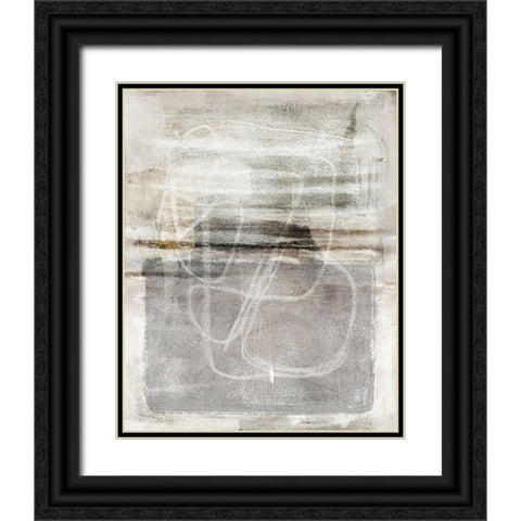 Simple Silence Black Ornate Wood Framed Art Print with Double Matting by Blue, Nina