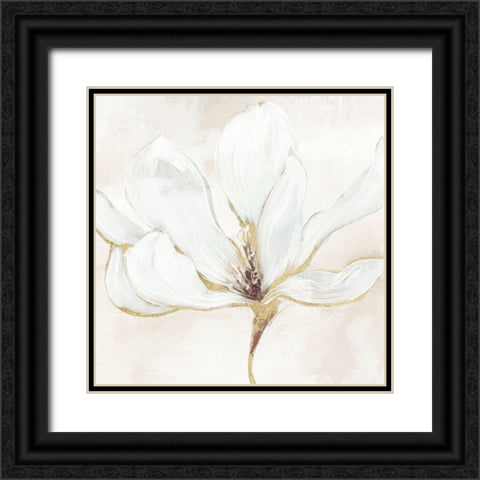 Elegant Magnolia II Black Ornate Wood Framed Art Print with Double Matting by Blue, Nina
