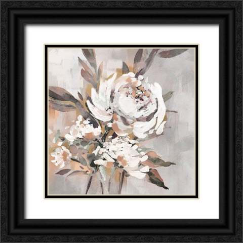 Antique Rose Black Ornate Wood Framed Art Print with Double Matting by Blue, Nina