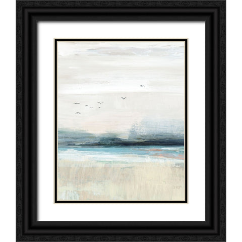 Coastal Birds II Black Ornate Wood Framed Art Print with Double Matting by Blue, Nina