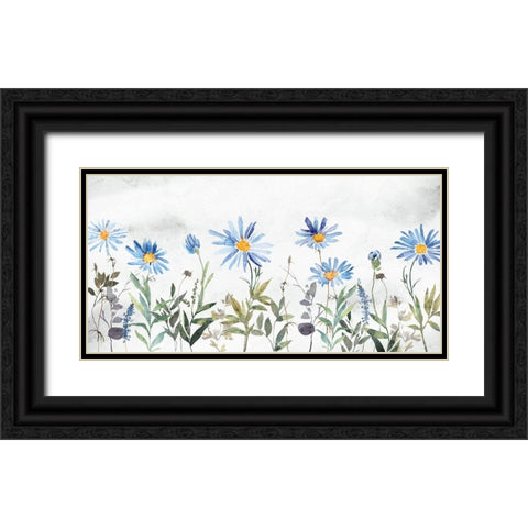 Wildflowers II Black Ornate Wood Framed Art Print with Double Matting by Blue, Nina