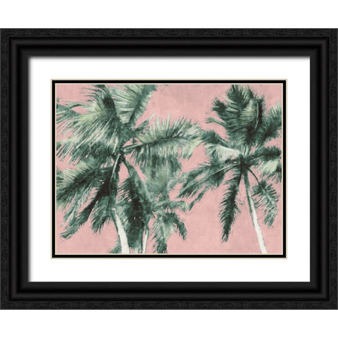Fun Palms Black Ornate Wood Framed Art Print with Double Matting by Blue, Nina